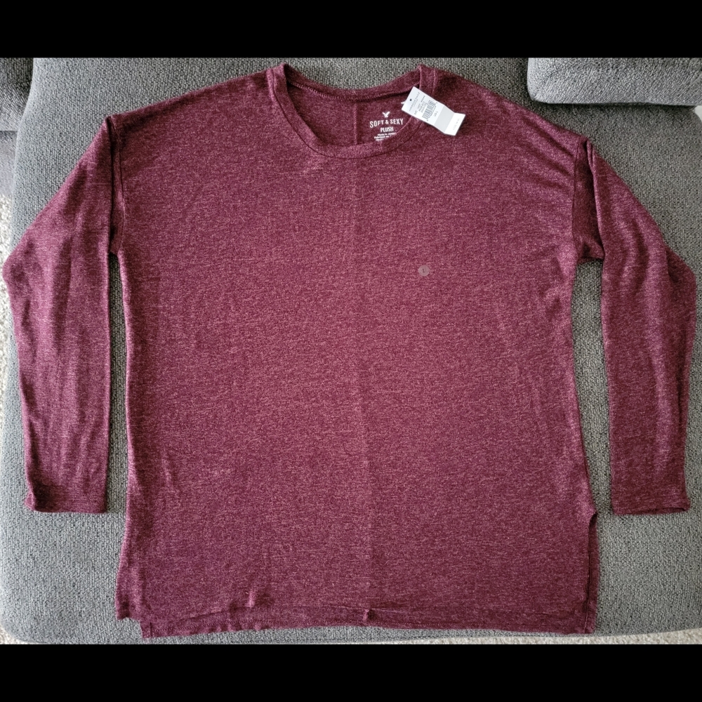 BNWT Women's Size L American Eagle Outfitters Soft & Sexy Plush Long Sleeve